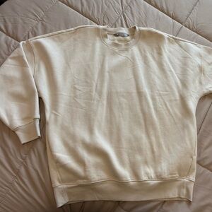 Tuff Athletics Women's Beige Sweatshirt With Pockets